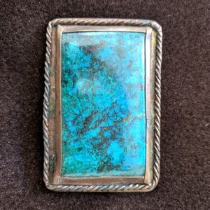 Handmade Stone and Copper belt buckle